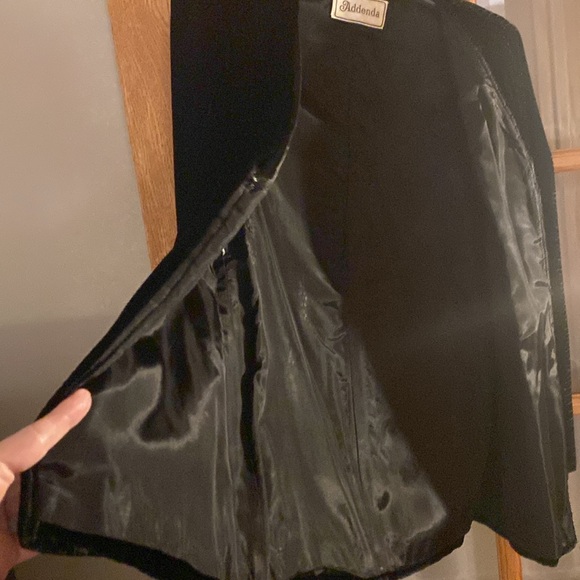 Addenda Women’s sz S Black Crocodile Reptile Pattern Black Velvet Dress Jacket - Picture 8 of 11